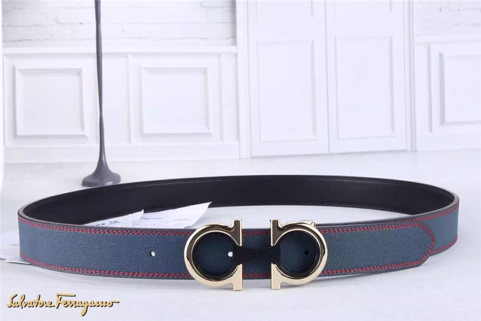 Ferragamo Gentle Monster leather belt with double gancini buckle GM005